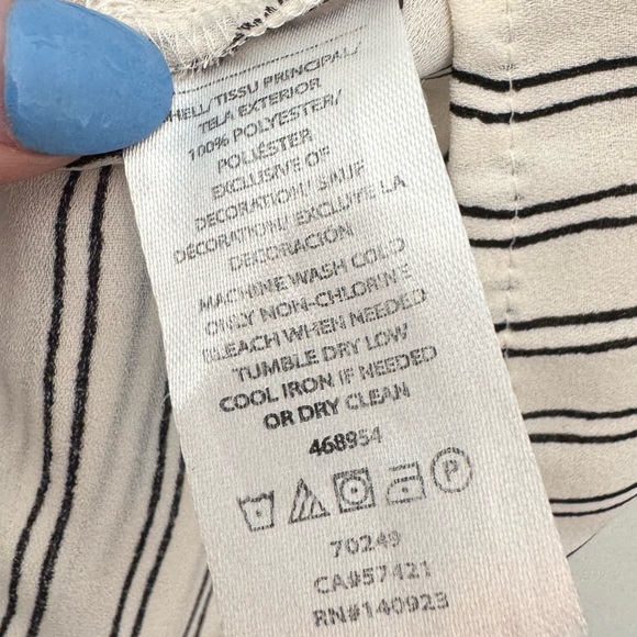 LOFT Striped Pom Pom Tank - Size Large - Picture 6 of 6